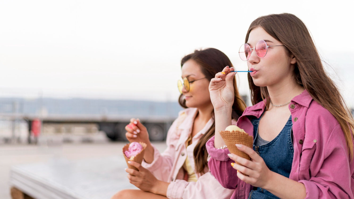 2 girls eating some Summer Treats